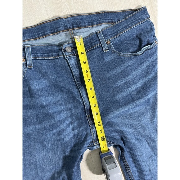 Levis 559 Jeans Mens 40x30 Blue Relaxed Straight Mid Rise Dark Wash Denim - Picture 6 of 11